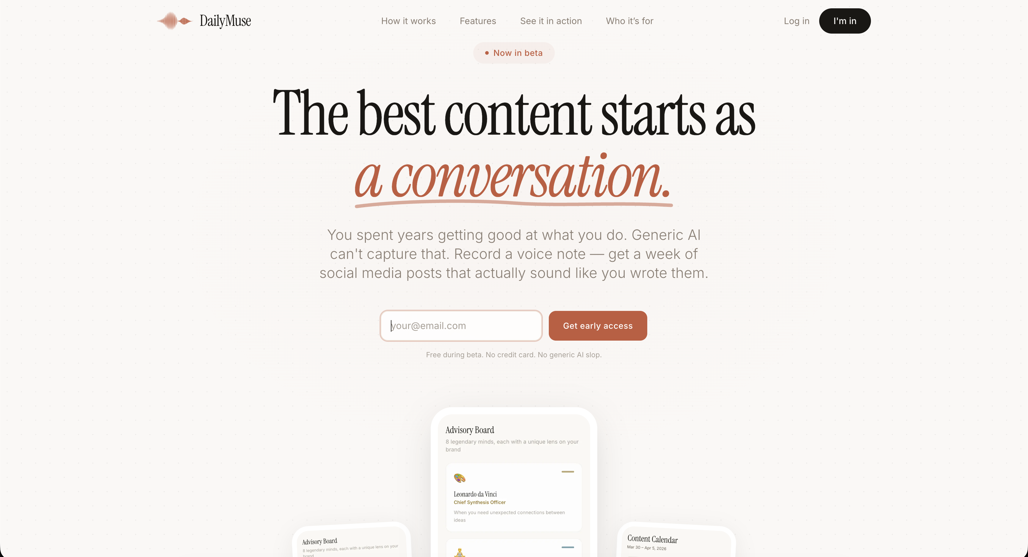 DailyMuse — AI SaaS — Content-Erstellung für Gründer case study by dp.vision